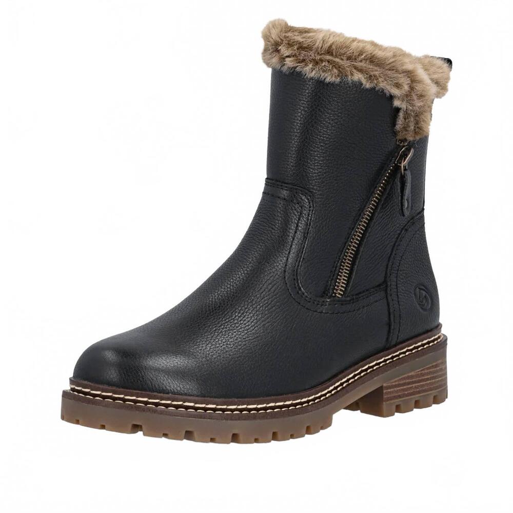 NEW REMONTE women's mid height boots in black combination